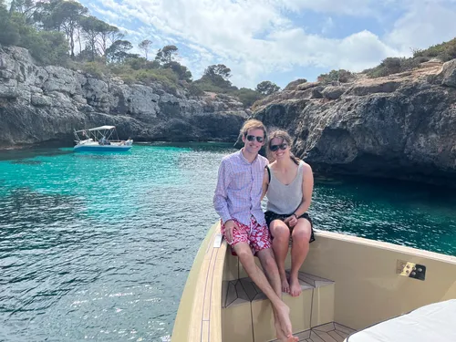 Sailing around Mallorca on our first overseas trip